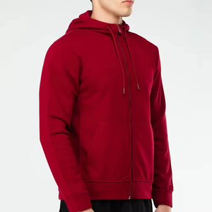 Sweat à capuche zippé pour homme de qualité supérieure, en molleton de coton épais, coupe classique, streetwear, hiver, personnalisable, brodé - Product Image 2