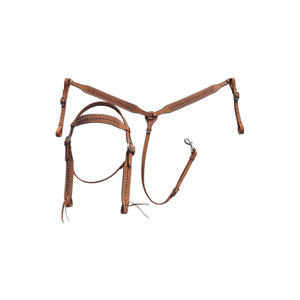 Cuerda de Amarre para Caballos de Malla Elástica Azul con Hebillas Ajustables y Clips Metálicos - Product Image 3