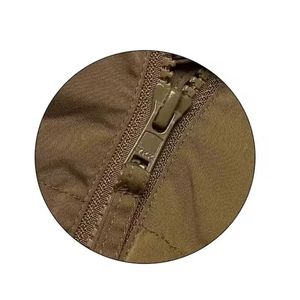 Chaqueta acolchada con capucha para hombre, color verde oliva, gruesa, rellena de plumón, con cierre, informal, para invierno - Product Image 6