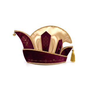 Chapeau de carnaval orné de broderies très demandées, garniture dorée, pour soirée, chapeau de prince fantaisie pour carnaval - Product Image 5