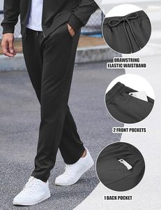 Ensemble de survêtement athlétique haut de gamme pour homme, veste de sport à fermeture éclair intégrale, pantalon de jogging coupe ajustée, vêtements d'équipe personnalisés - Product Image 5