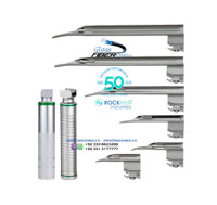 Instruments ORL : Laryngoscope réutilisable à raccordement vert, Lames OPTIMA MACINTOSH, Fibre optique de qualité supérieure