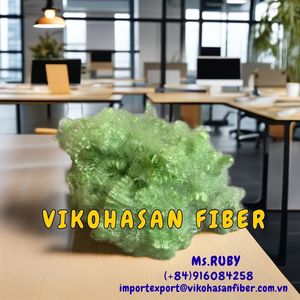 วัสดุเติมโซฟาของเล่นคุณภาพพรีเมียม VIKOHASAN โพลีเอสเตอร์ 100% 15D HS สีเขียวแบบเส้นใย  GRS ซิลิโคนเคลือบ  ทนไฟ - Product Image 6