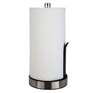 Modern Stainless Steel <b>Kitchen</b> <b>Paper</b> Towel Holder With Deluxe Tension Arm Base For One Handed Easy Tear Fits Standard - Product Image 1