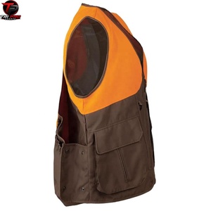 Gilet utilitaire d'extérieur haute visibilité pour hommes, fermeture éclair intégrale, multi-poches, gilet de travail orange de sécurité, léger et respirant - Product Image 4