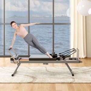 Matériel de fitness commercial noir de haute qualité, lit de Pilates pliable pour la maison et les studios de yoga - Product Image 4