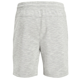 Shorts de sport pour hommes, gris chiné, mélange de coton, avec cordon de serrage, respirants, décontractés, pour la gym, logo personnalisé - Product Image 4