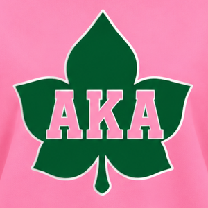 Sudadera Moderna AKA Pink con Cuello Alto para Mujer, Diseño Personalizado con Gráficos de Perlas y Letras, Corte Holgado, Casual, Manga Larga - Product Image 6