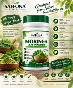 Poudre de feuilles de Moringa Saffona 100g Ingrédient alimentaire botanique naturel à base de plantes - Product Image 4