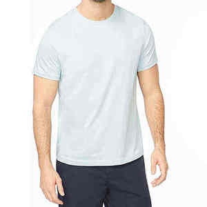 T-shirt Homme Coupe Ajustée Manches Courtes Toucher Lisse Essentiel Quotidien Décontracté - Product Image 1