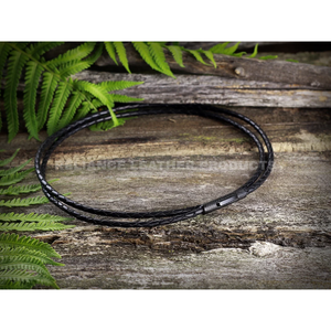 4mm Black Shine Bulk Supply Bolo Braided <b>Leather</b> Cord Jewelry Braided <b>Leather</b> Cord for Necklace and <b>Bracelet</b> - Product Image 4