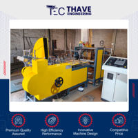 Machine de fabrication de sacs en papier kraft à fond carré entièrement automatique THAVE avec impression flexo 220V/380V pour sacs de courses et d'épicerie en Inde