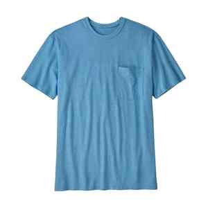 Camiseta corta transpirable y ligera para hombre, de color liso, con bolsillo en el pecho. - Product Image 1