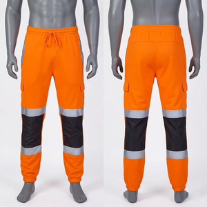Pantalon de travail haute visibilité RICSA INTERNATIONAL pour homme, jaune et noir, en polyester, avec bandes réfléchissantes, plusieurs poches, uniforme de sécurité - Product Image 5