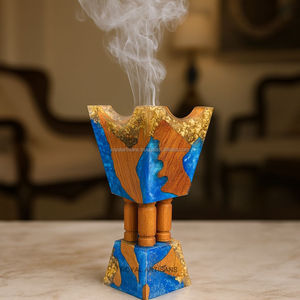 Brûleur Bakhoor en résine de pin Époxy Islamique Personnalisé Porte-encens Écologique ROYAL ARTISANS Ramadan Cadeau Koweït - Product Image 1