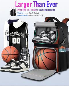 Sac à dos de basket-ball, sac de sport robuste, capacité de rangement extra-large, bretelles réglables confortables pour le basket-ball - Product Image 3