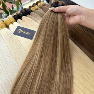 Extensiones de cabello virgen vietnamita súper doble capa, color piano, tendencia de color de verano. - Product Image 1