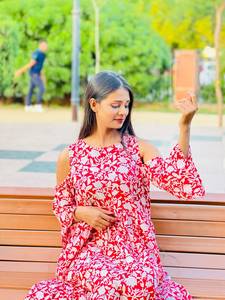 Women's Girls' Printed Pure Cotton Maxi Dress Indian Block Print Casual Summer Evening Party Trendy Wholesale Long Midi Bulk - Product Image 5