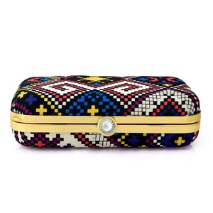 Indian Handmade Women's Embroidered Multicolcolr Clutch Purse Evening Clutch <b>Bag</b> with Detachable Chain Strap for women Hand <b>Bag</b> - Product Image 6
