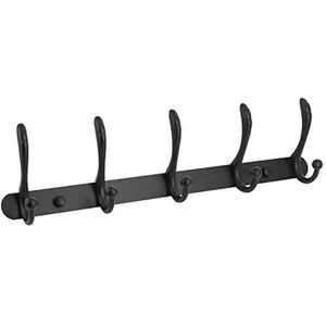Hot Selling Black Hook 5 Hook Customized Metal Furniture Cabinets Wardrobe Hooks Bedrooms Bathrooms Cloakrooms Hardware - Product Image 1