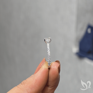 Bague solitaire avec diamant de laboratoire taille Asscher de 1 carat |   Bague en or blanc 10 carats certifiée IGI - Product Image 5