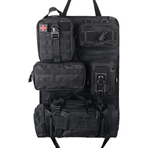 Organisateur universel pour siège arrière de véhicule tactique, 5 pochettes détachables, multi-poches, rangement médical, téléphone, administratif - Product Image 5