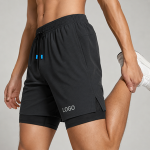 Pantalones Cortos Deportivos para Hombre al por Mayor, de Poliéster/Nylon/Spandex, Ecológicos, Transpirables, de Secado Rápido, Cintura Media, con Cierre de Cordón, hasta la Rodilla - Product Image 2
