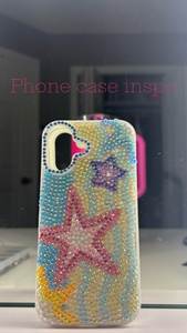 Funda de Teléfono Móvil Hecha a Mano con Cuentas Bordadas y Crochet Plateado y Dorado para Mujer, Personalizada y Elegante - Product Image 3