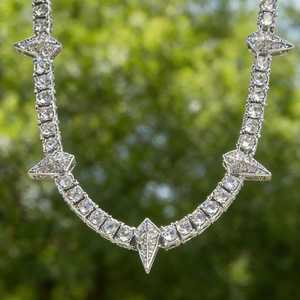 Chaînes de colliers hip-hop plaquées rhodium, fabriquées à la main, en argent sterling 925 avec diamants Moissanite VVS – Fabricant de bijoux - Product Image 2