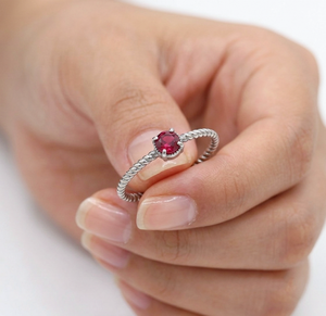 Twisted Natural Geometric <b>Garnet</b> Gemstone Bezel Set IGI Certified 925 Sterling <b>Silver</b> Handmade Unisex <b>Ring</b> Jewelry for Wholesale - Product Image 5