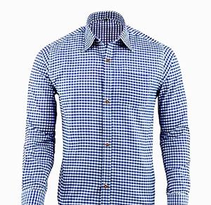 <b>Men</b>’s <b>Blue</b> Bavarian Oktoberfest Trachten <b>Shirt</b> Comfortable Cotton Long Sleeve German Outfit S to 4XL - Product Image 1