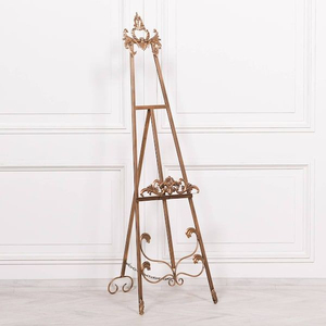 Handicrafts Metal Floor <b>Easel</b> Stand Gold Finish 100x60cm Standing Type for Living Room Home Decor Handmade Floor <b>Easel</b> - Product Image 6