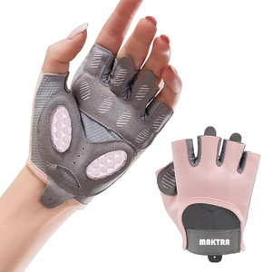 Guantes Deportivos de Medio Dedo Antideslizantes para Mujer, Personalizados, para Gimnasio, Fitness, Levantamiento de Pesas, Ejercicio, Entrenamiento, Nailon - Product Image 1