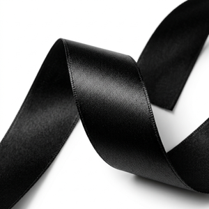 25mm black double face satin ribbon spool wholesale for <b>gift</b> <b>wrap</b> <b>wedding</b> decor bridal bows packaging sewing floral event craft - Product Image 2