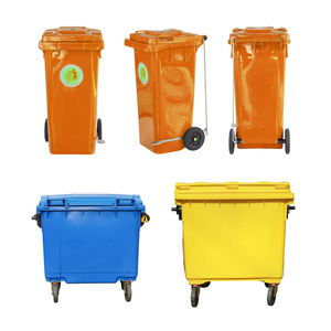 Mobiele Indoor/Outdoor Tacho De Basura Hdpe Industriële 240 Litros Openbare Plaats Plastic Normale Voetpedaal Bedienbare Vuilnisbak - Product Image 4