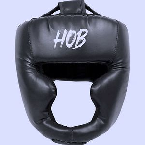 Protège-tête de boxe HOB en cuir PU, équipement de protection pour adultes unisexe, protection de la tête pour le sport, fermeture à boucle et crochets - Product Image 2