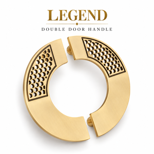 Poignée et bouton de porte principale ronds en laiton traditionnels Legend - Durables et écologiques - Product Image 1