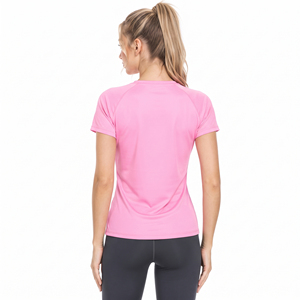 T-shirt de yoga à manches courtes pour femme, imprimé sur mesure, coupe ajustée, séchage rapide, idéal pour la gym et le sport - Product Image 2