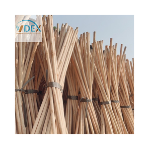 Balai à manche brossé poli de sortie d'usine | Poignées de balai en bois et bâton de vadrouille en bois - Product Image 1