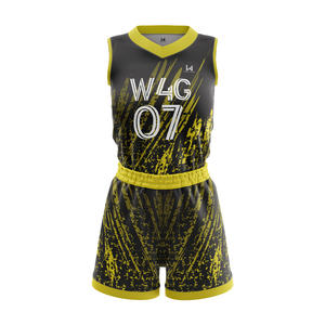 Conjunto de Uniforme de Baloncesto Personalizado para Mujer, Transpirable, con Estampado por Sublimación, Tela de Secado Rápido de Alta Calidad, Cuello en V, Tallas Grandes - Product Image 4