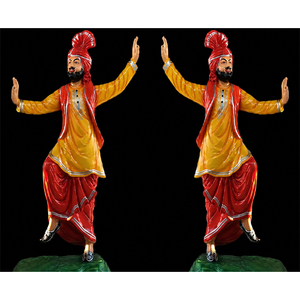 Punjabi Wedding Bhangra <b>Statue</b> Punjabi Culture Fiber <b>Statues</b> Punjabi Jatt <b>Statues</b> Latest Virsa <b>Statue</b> At Factory Price - Product Image 1