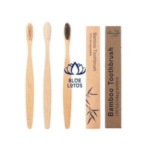 HIGH QUALITY Bamboo <b>Toothbrush</b> Soft Bristles For Gentle Teeth Cleaning And Biodegradable Waste Reduction For Green Hotels - Product Image 1