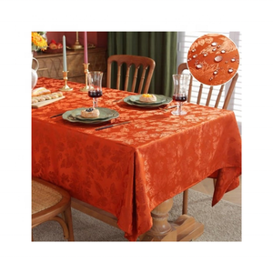 Nappe en coton biologique jacquard brodée 280 GSM Finition durable Séchage rapide Parfaite pour les fêtes de l'Aïd et les repas en plein air - Product Image 1