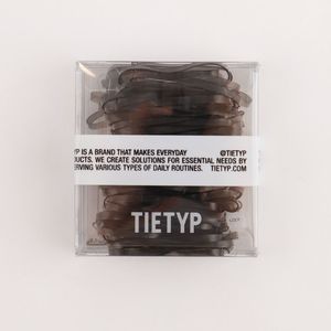 Élastiques à cheveux TIETYP, bandeaux en caoutchouc élastique, couleur unie, minimaliste, moderne, usage quotidien, pour femmes, emballage en carton, fabriqué en Corée - Product Image 4