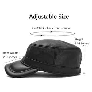 Gorro de Hombre de Cuero 100% Real, Estilo Invernal, de Moda, con Logotipo Personalizado y Marca Privada - Product Image 5