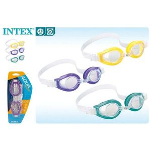 Occhialini da Nuoto Intex per Bambini 3-8 Anni Antiappannamento Protezione UV Design Colorato per Uso in Piscina - Product Image 1