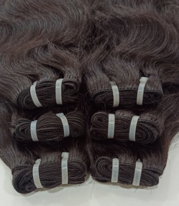 Extensions de cheveux naturels Remy de luxe pour femmes, épaisses, lisses, imperméables, sans perte et réutilisables, noir naturel, ondulation naturelle - Product Image 3