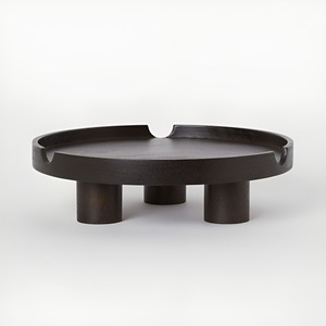 Bandeja Redonda de Madera para Servir con Asa, Diseño Recortado, Base Gruesa, Plato Decorativo para Cocina, Mesa de Comedor - Product Image 1