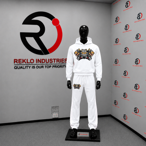 Conjunto Deportivo Personalizado con Sudadera con Capucha y Pantalones Jogger con Estampado Gráfico Blanco para Hombre, Ropa Deportiva Casual al por Mayor - Product Image 3