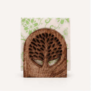 Handcrafted Tree Of Life Wooden Napkin Holder Rustic Mango Wood <b>Tissue</b> Stand For Dining Table Restaurant & Home Decor Wholesale - Product Image 2